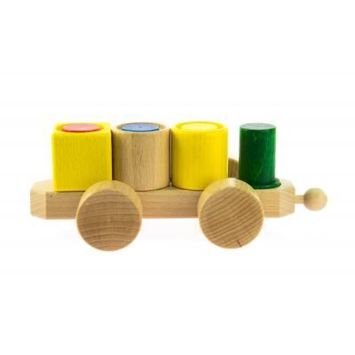 Конструктор Nic деревянный Паровозик (NIC2151) | Зображення 1