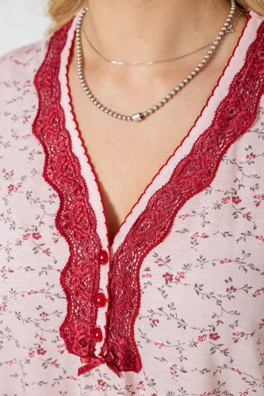 Пижама женская с принтом  -уценка, цвет розовый, 243R7081-U | Зображення 4