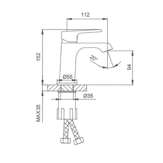 Змішувач для умивальника Frap F1071 | Зображення 4