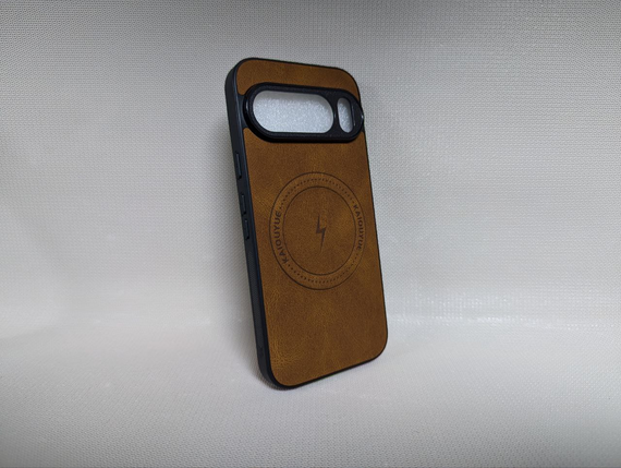 Чохол для Google Pixel 10 Pro XL / Гугл Піксель 10 Про ХЛ, Leather TPU, еко-шкіра, MagSafe, протиударний, коричневий
