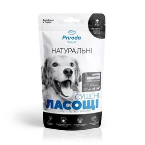 Натуральне сушене Ласощі Priroda для собак Шлунок качиний сушений слайсами 100 г