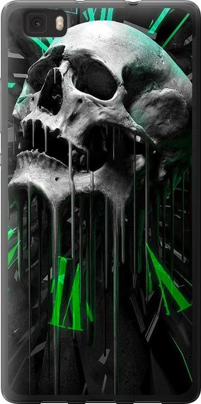 Чехол на Huawei Ascend P8 Lite Череп-часы "4100u-126-17620"