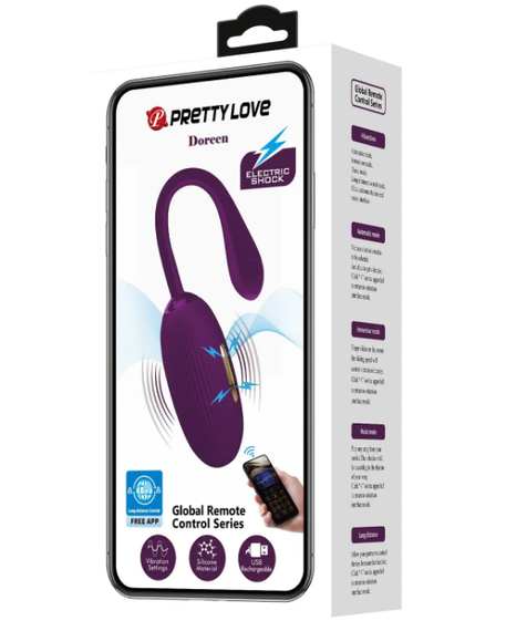 Виброяйцо с электростимуляцией, управляемое смартфоном Pretty Love - Doreen sexstyle | Зображення 8