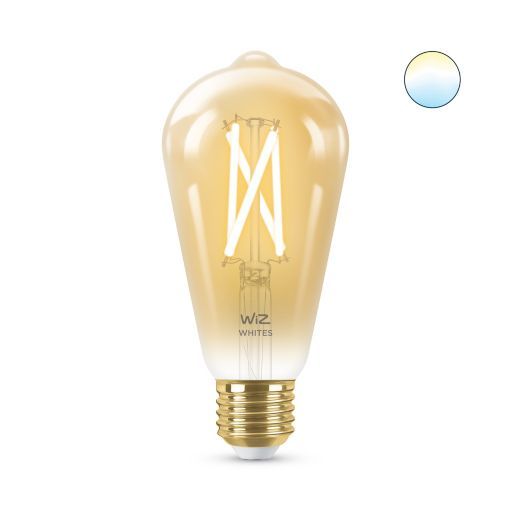 Лампа розумна WiZ  E27, 7W, 50W, 640Lm, ST64, 2000-5000K, Wi-Fi (929003018701) | Зображення 1