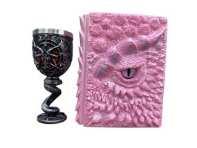 Подарунковий набір Келих 3D Бафомет і Блокнот 3D «Дракон Єдинорога»