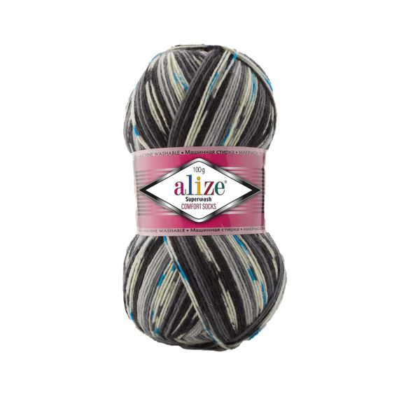 Пряжа Alize SUPERWASH COMFORT 7650 алізе супервош 75% вовна 25% поліамід