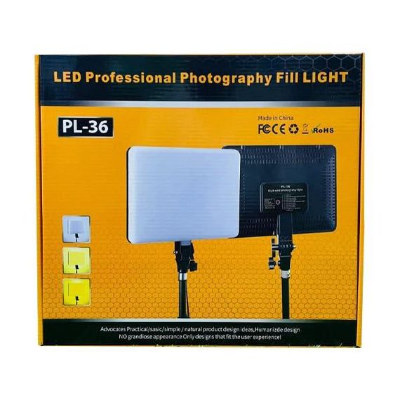 Прямоугольная светодиодная LED лампа для фото и видео PL-36 | LED-прожектор PL-36 с пультом для блогера и визажиста