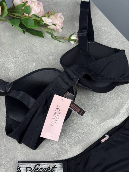 Комплект Victoria's Secret 2402 Push-Up Bra чорний | Зображення 3
