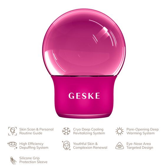 Масажер для обличчя і тіла GESKE Cool&Warm Face and Body Massager 7в1 magenta | Зображення 1