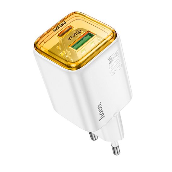 МЗП Hoco N53 Monsoon PD30W+QC3.0 (1USB-A/1C) White