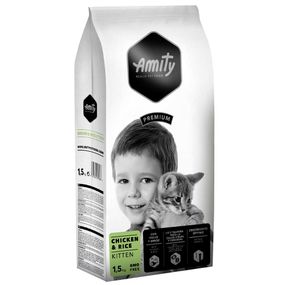 Корм Amity Kitten сухой с курицей для котят 1.5 кг