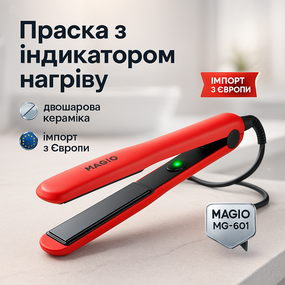 Выпрямитель для волос прямой MAGIO, Плойка-утюг для выпрямления волос Утюжок гофре плойка укладки PL-81