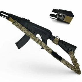Ремінь  одно/двоточковий для АК, AR   карабіном H&K та за звуження прикладу піксель