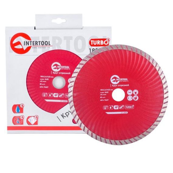 Диск відрізний Turbo, алмазний INTERTOOL CT-20091 | Зображення 1