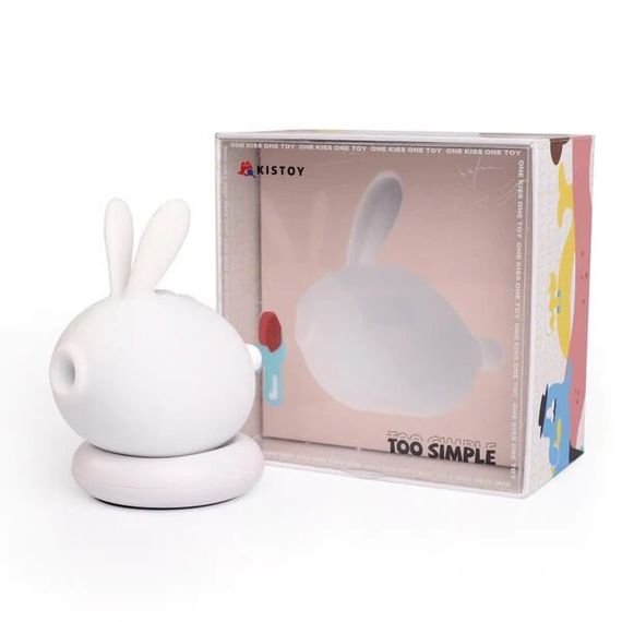 Вакуумний кліторальний стимулятор з вібрацією KISTOY Too Simple White | Зображення 1