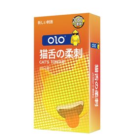 Презервативы с пупырышками OLO и эффектом шершавого языка (цена за 10 шт. в упаковке) sexstyle
