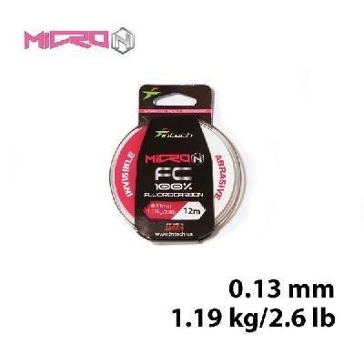 Флюорокарбон Intech Интеч Micron FC 12м 0.13mm 1.19kg / 2.6lb