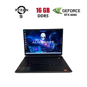 Ігровий ноутбук Б-клас Dell Alienware m16 R1 / 16" (2560x1600) IPS / AMD Ryzen 9 7845HX (12 (24) ядер по 3.0 - 5.2 GHz) / 16 GB DDR5 / 1000 GB SSD / nVidia GeForce RTX 4080, 12 GB GDDR6, 192-bit / WebCam б/в