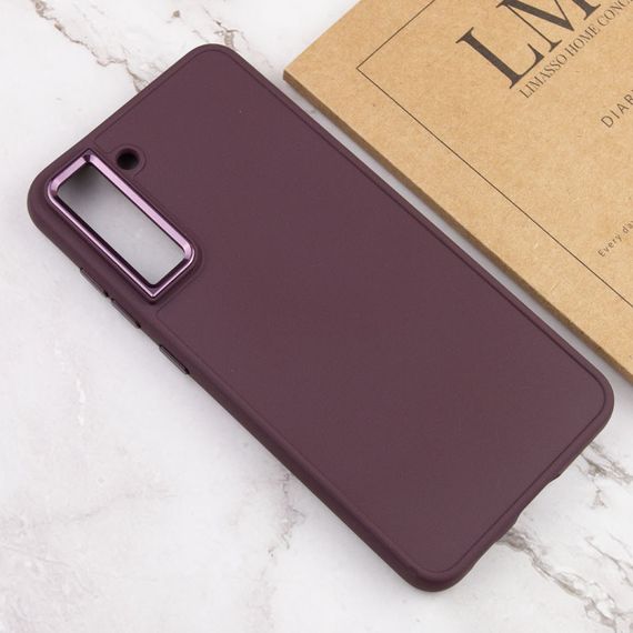 TPU чохол Bonbon Metal Style для Samsung Galaxy S21 FE Силікон, Бордовий/Plum | Зображення 3
