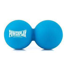 Масажний силіконовий подвійний м'яч Паверплей PP-4355 Silicone Lacrosse Peanut Ball (6.3*12.6см.) Синій
