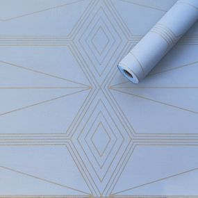 Самоклеюча плівка 0,45х10м х 0,07мм Блакитна із золотом SW-00001218