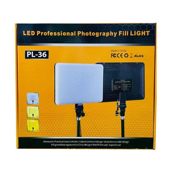 Прямоугольная светодиодная LED лампа для фото и видео PL-36 ∙ LED-прожектор PL-36 с пультом для блогера и визажиста