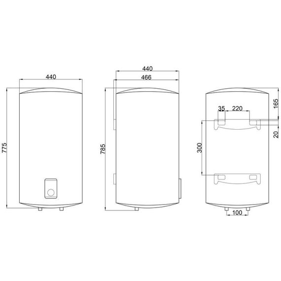 Водонагрівач електричний Thermo Alliance, 2,0 кВт, "сухий" ТЕН, 80 л вертикальний, циліндричний, білий (D80V20J3DK) | Зображення 1