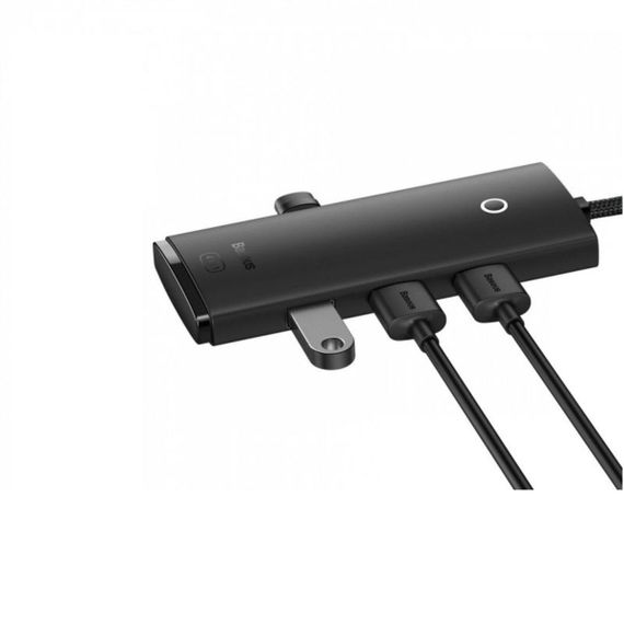 USB-Hub Baseus Lite Series 4-Port USB-A HUB Adapter (USB-A to USB 3.0*4 ) 1m Black | Зображення 1