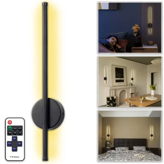 Светильник настенный 60 см Strip light HA-125 Черный | Зображення 2