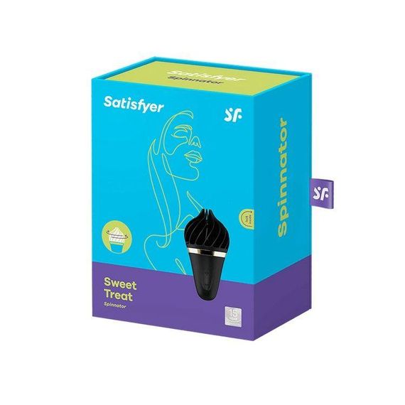 Мороженка спінатор Satisfyer Lay-On Sweet Treat, Чорний | Зображення 1