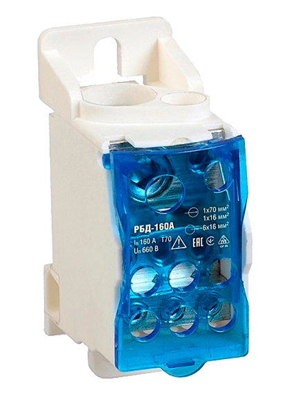 Розподільний блок на DIN-рейку РБД-160А Ny95500661