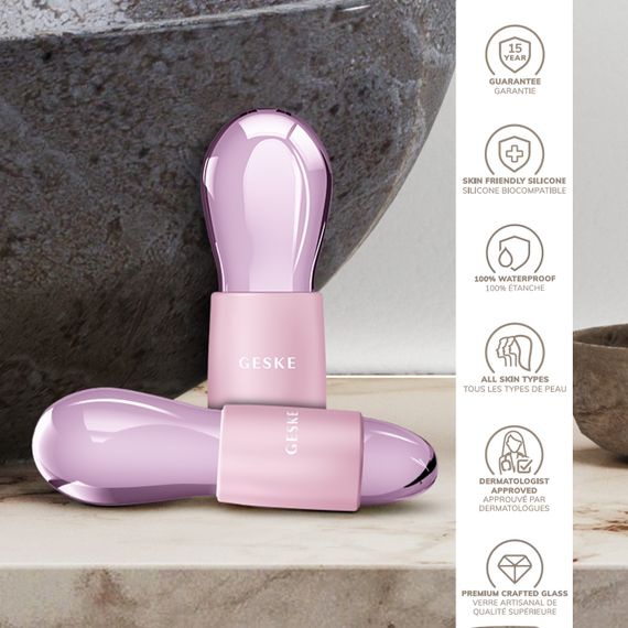 Подвійний масажер для очей GESKE Cool&Warm Duo Eye Massager 7в1 pink | Зображення 2