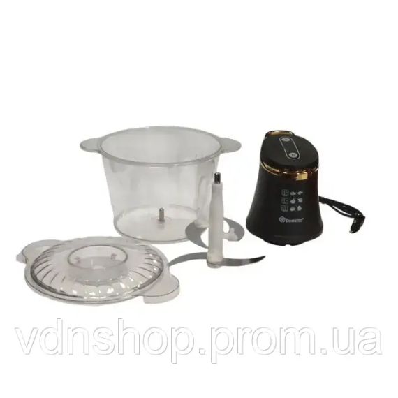 Подрібнювач електричний / Кухонний блендер чоппер із чашею Domotec MS 7041 600Вт 3л 32х22х12 см | Зображення 3