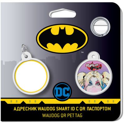 Адресник для животных WAUDOG Smart ID с QR паспортом "Харли Квинн", круг 25 мм (0625-1001ru-eng) | Зображення 3