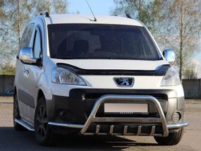 Кенгурятник WT003-Plus (нерж.) 51 мм для Peugeot Partner Tepee 2008-2018 гг