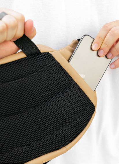 Большая мужская сумка бананка Sambag DynamicDart бежевая 38 × 21 × 7 см (80411026m) | Зображення 8