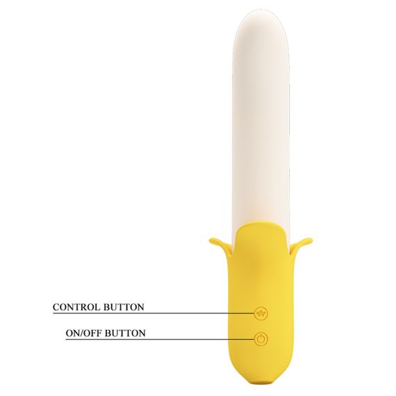 Вібратор у формі банана Pretty Love Banana Geek з фрикціями, 19.5 х 3.1 см Sex Aura | Зображення 3