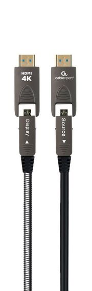 Кабель Cablexpert CCAP-HDMIDD-AOC-30M, HDMI-A/D на A/D V.2.0, вилка/вилка, 30 м