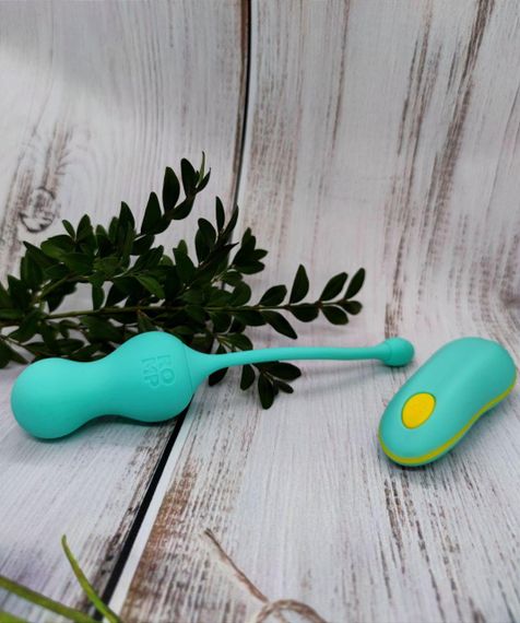 Віброяйце з дистанційним пультом керування Romp Cello, бірюзовий Sex Aura | Зображення 1