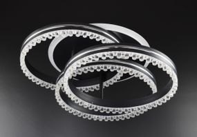 Люстра світлодіодна стельова LED світильник для квартири на стелю лед 26529 Чорний 16х43х43 см.