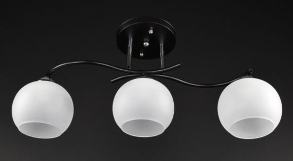 Люстра стельова на 3 лампочки 27415 Чорний 25х15х59 см. | Зображення 1