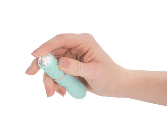 Роскошный вибратор PILLOW TALK - Flirty Teal с кристаллом Сваровски, гибкая головка sexstyle | Зображення 5