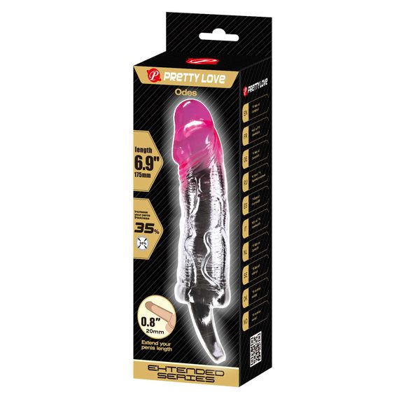 Насадка на пеніс PRETTY LOVE Odes, 17,5 cm,  PENIS SLEEVE | Зображення 7