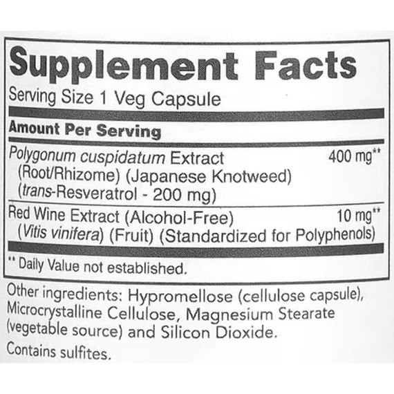 Ресвератрол Protocol for Life Balance Resveratrol 200 mg 60 Veg Caps | Зображення 1