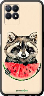 Чохол на Realme Narzo 50 Єнотик з кавуном "4605b-3066-2448"