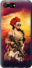 Чехол на Huawei Honor 10 Украинка с оружием "5316u-1496-17620"