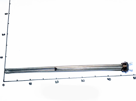 Тэн для радиатора 1500W с левой резьбой 1" (Украина) | Зображення 1