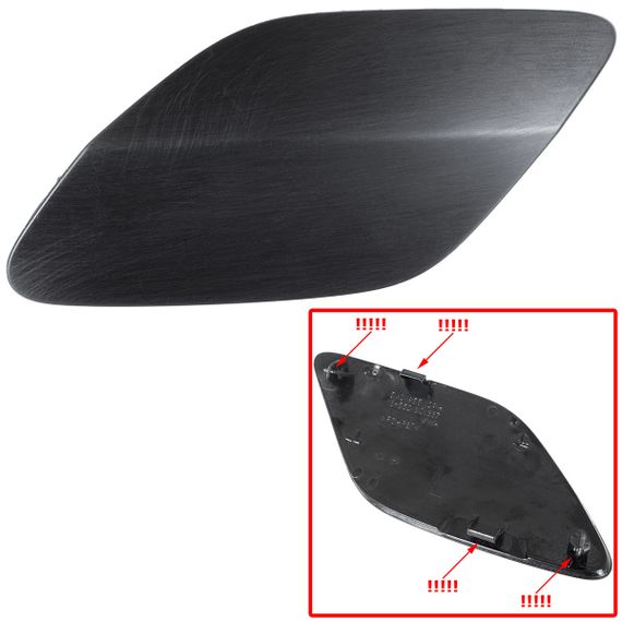 Volkswagen Golf PLUS (09-14) левая крышка заглушка омывателя фар черная БЕЗ МЕСТА ПОД ФОРСУНКУ