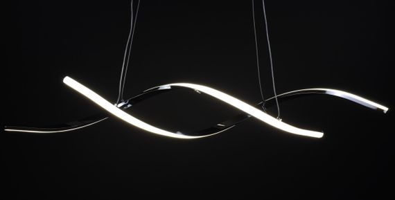 Люстра світлодіодна підвісна LED світильник для квартири на стелю лед 27355 Хром 25-100х14х103 см. | Зображення 7