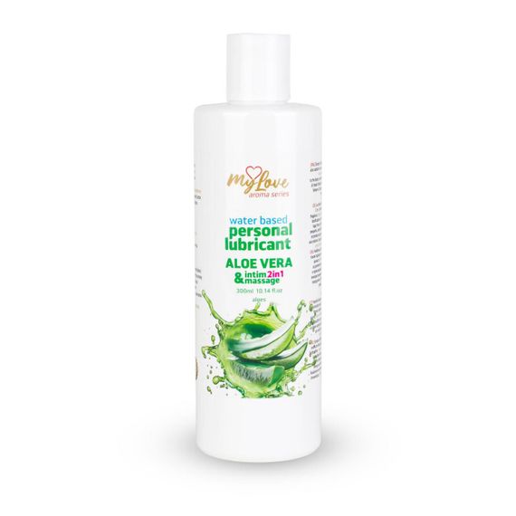 2в1 лубрикант та масажний гель - MyLove Aroma Series Intim&Massage Aloe Vera, 300 мл Sex Aura